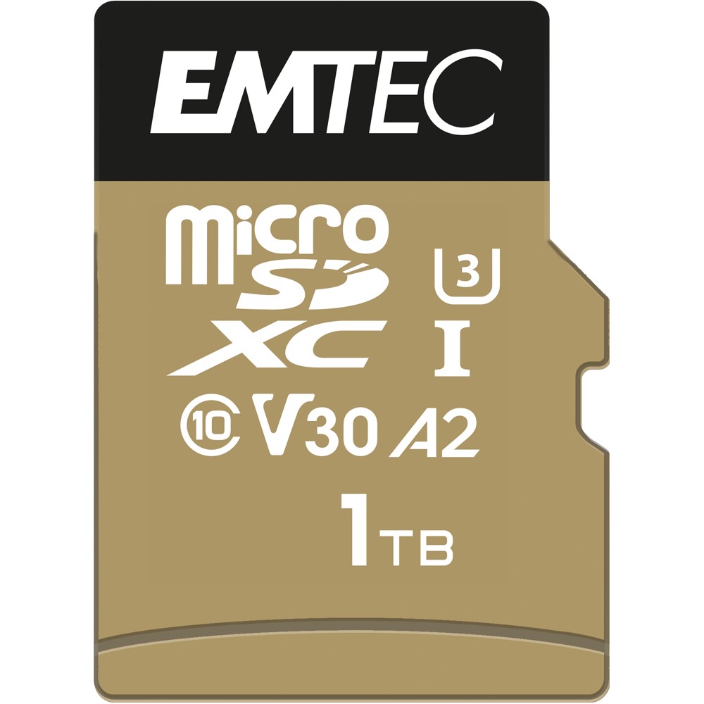 Kartë Memorie MicroSD EMTEC SpeedIN PRO / 1TB / microSDXC / UHS-I / U3 / V30 / A2 - Kafe