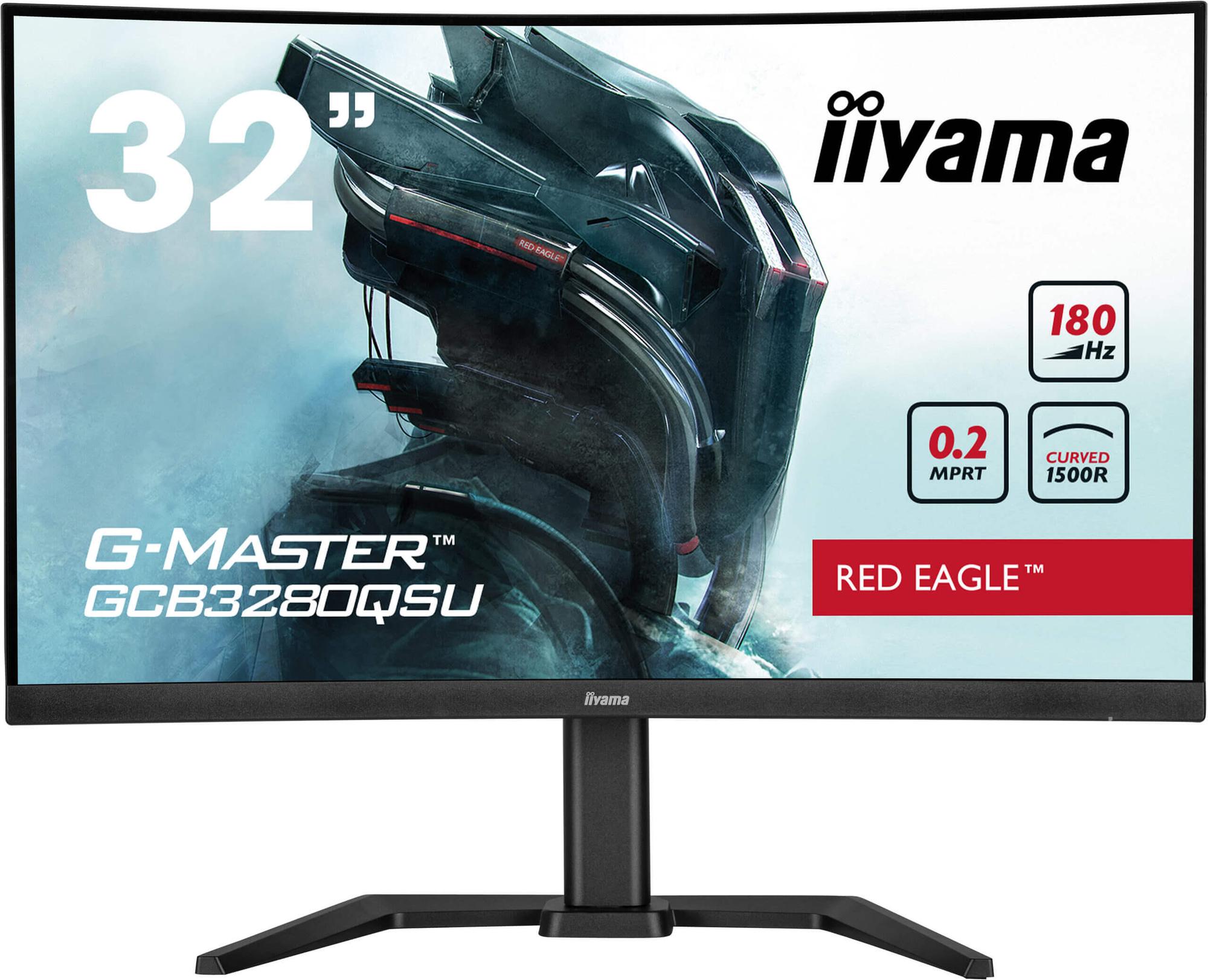 Monitor Gaming iiyama G-Master GCB3280QSU-B2 / 31.5" / QHD VA Curved / 180Hz / 0.2ms / HDMI+DisplayPort - Zezë