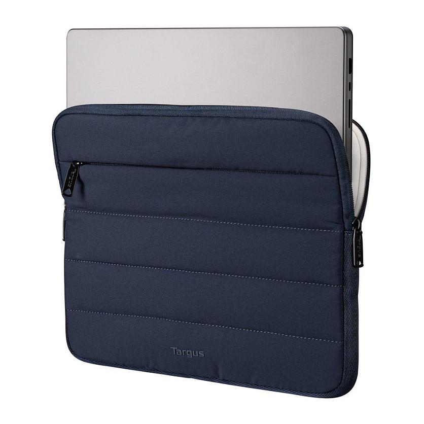 Çantë për Laptop Targus TBS97602GL, 13–14", Puffer Sleeve, Poliester, Xhep i Përparmë, Mbyllje me Dy Zinxhirë – Blu e Errët - 7