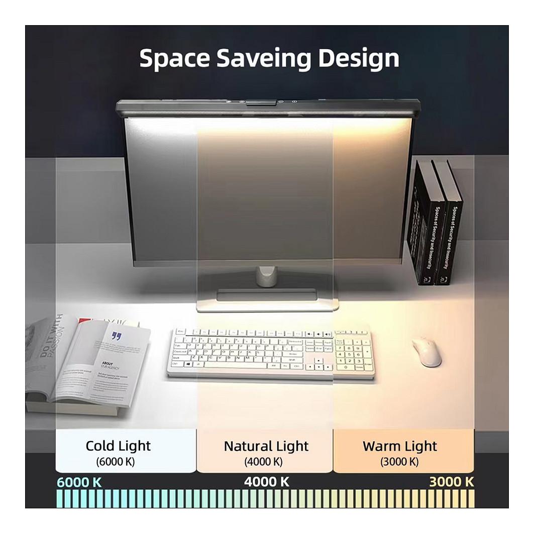 Llambë për Monitor Equip 245450 / USB / LED / Touch Control / 2800-6500K / 400lm - Zezë - 5