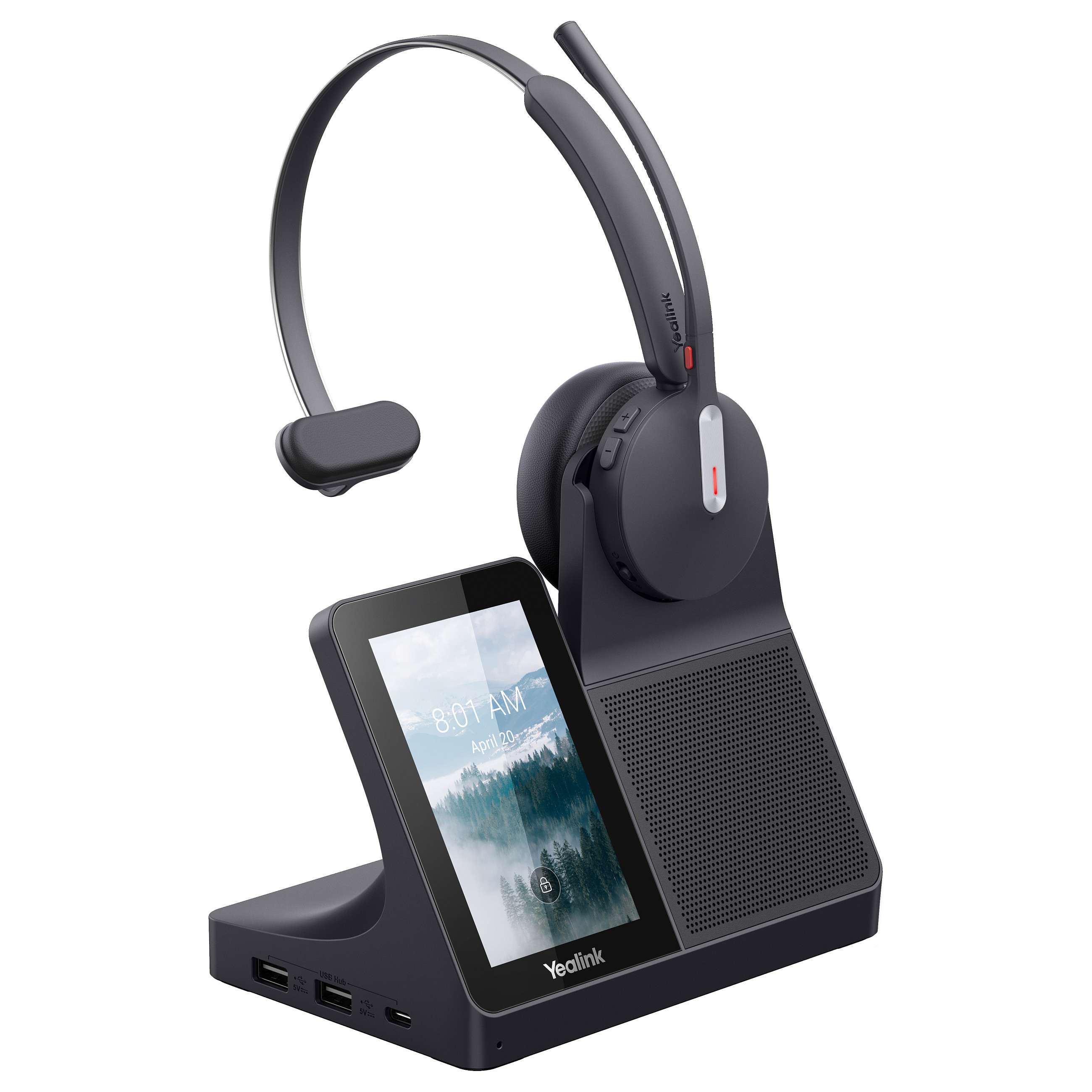 Kufje pa kabllo Yealink WH64 Workstation Mono / DECT & Bluetooth / USB-C - Zezë