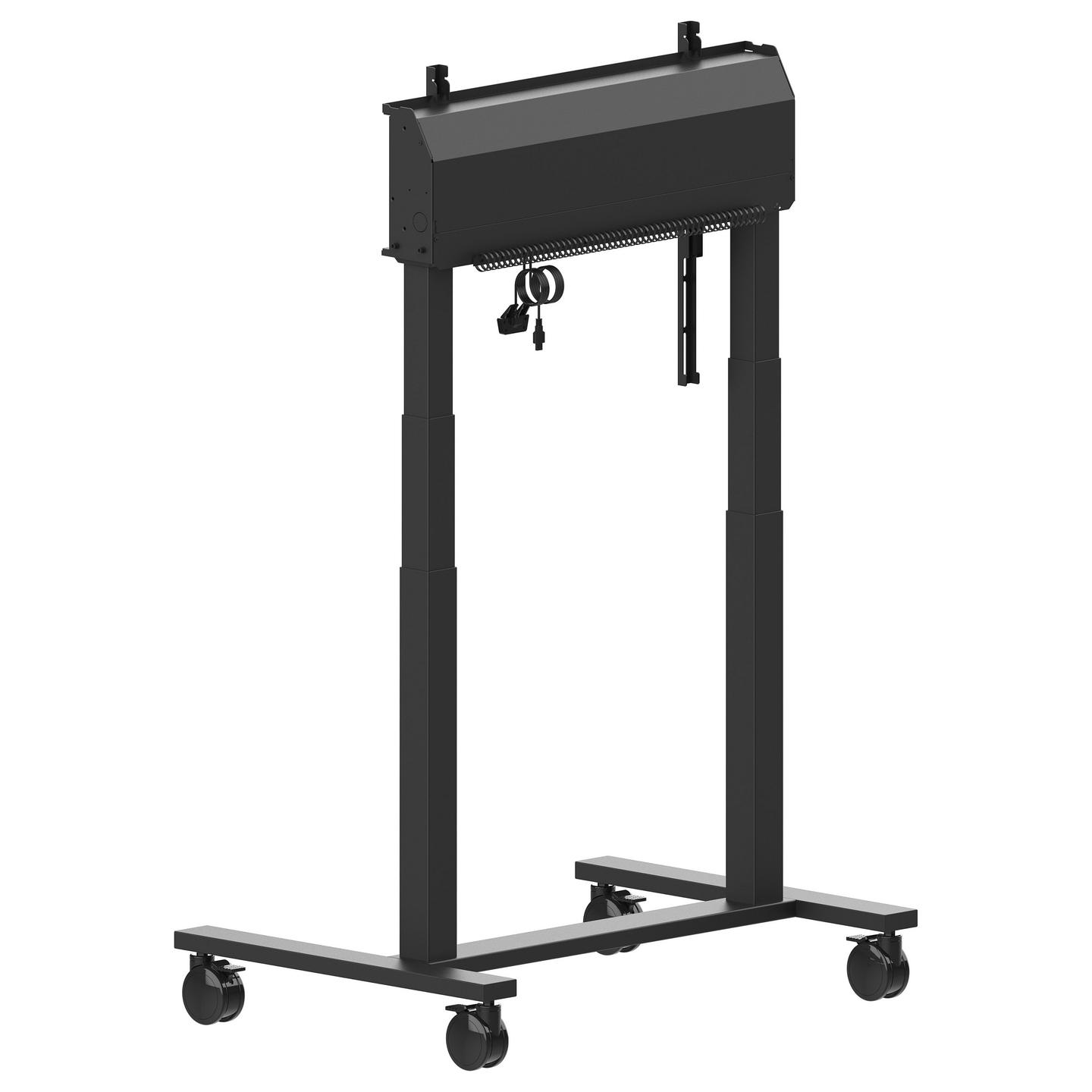 Mbajtëse për Monitor iiyama / 55″–105″ / deri në 120 kg / Elektrike / Rregullim Lartësie 950 mm / me Rrota - Zezë - 16
