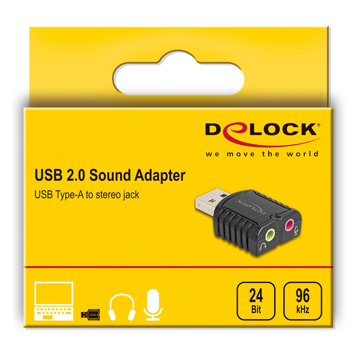 Konvertues Audio USB DeLOCK 65964, USB 2.0, 2x Jack 3.5mm, 24-bit/96kHz - Zezë - 3