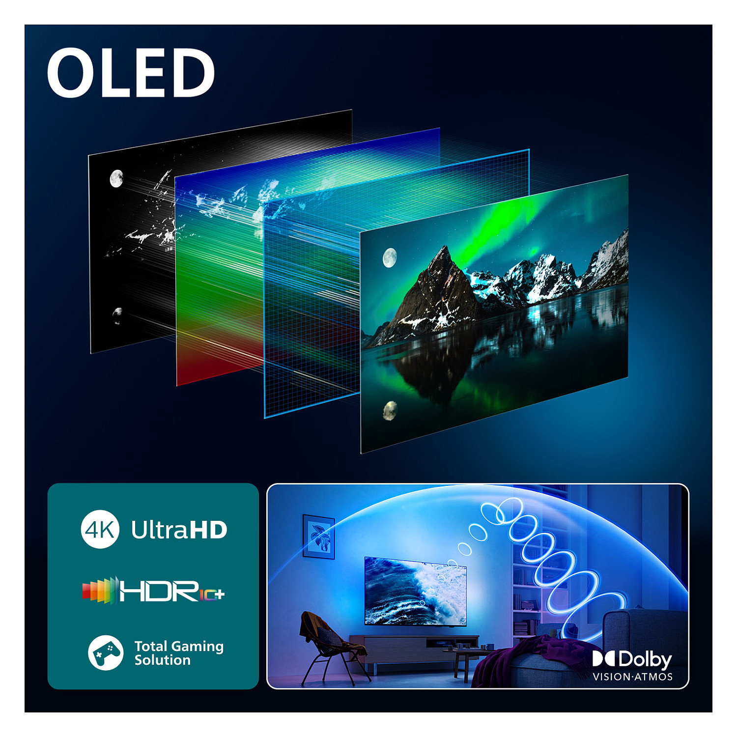 Smart TV Philips 65OLED760/12 / 65"/ 4K Ultra HD / OLED / 120Hz / HDMI+USB+HDCP - Zezë - 4