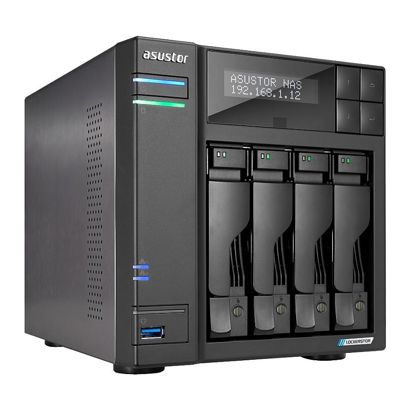 NAS ASUSTOR LOCKERSTOR 4 Gen2+ AS6704T v2, Intel Celeron N5105, 4GB DDR4, 4 Bay, 4 × M.2 NVMe, 2 × 5GbE - Zezë - 2