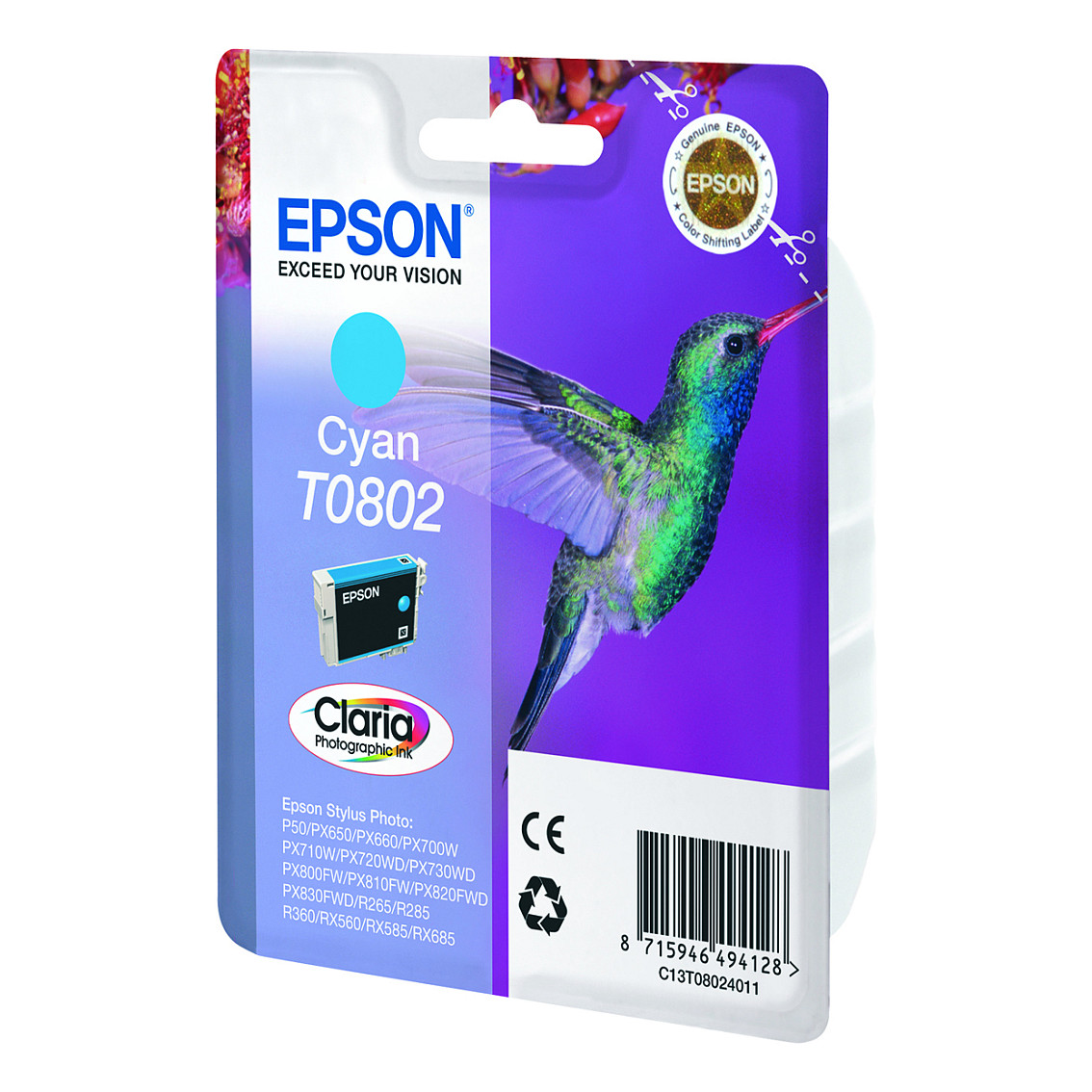 INK Epson T080240 deri në kapacitet standard sipas ISO/IEC 24711 - Blu - 1