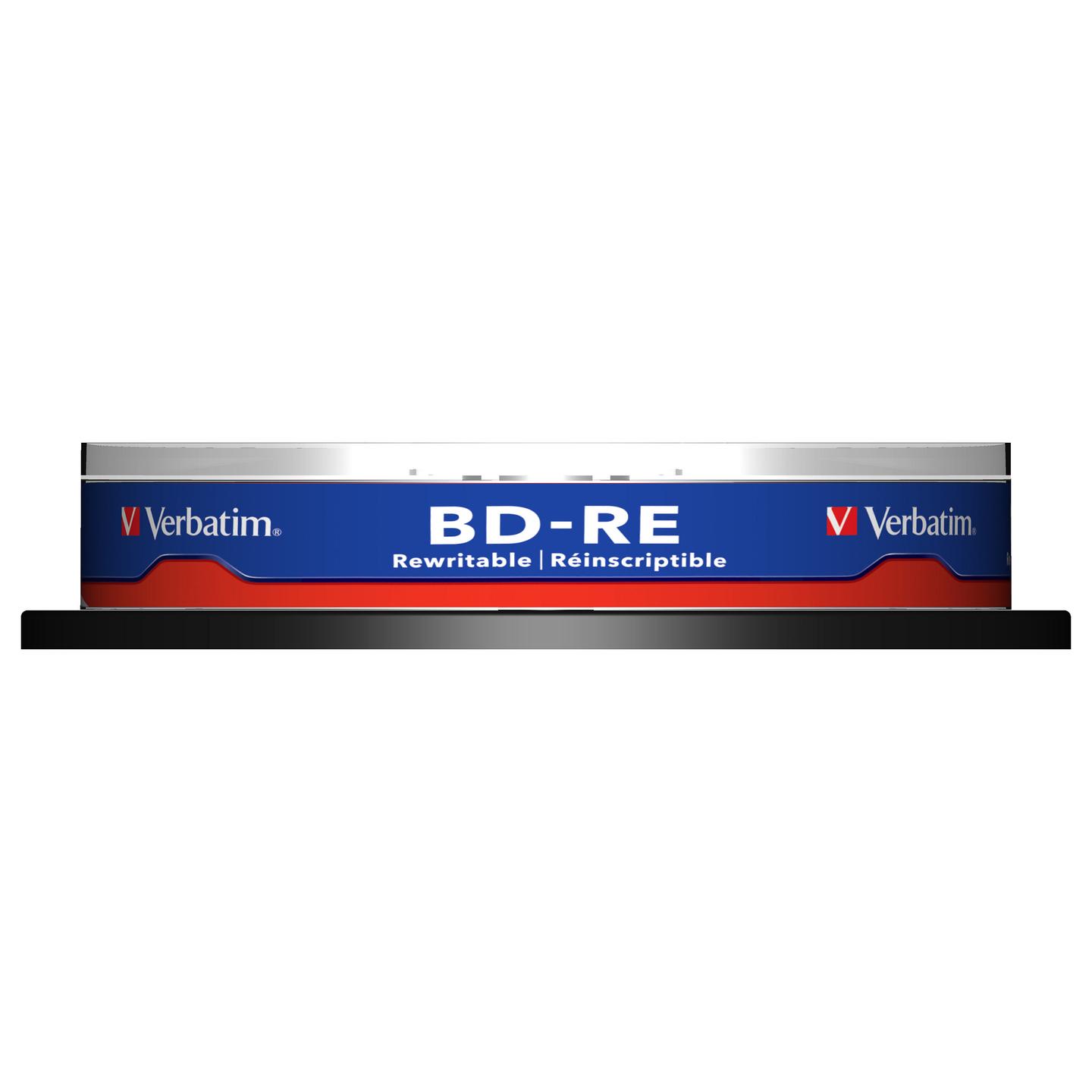 Disk Blu-ray Verbatim BD-RE SL, 25 GB, 2x, Paketi me 10 copë, Spindle - 1