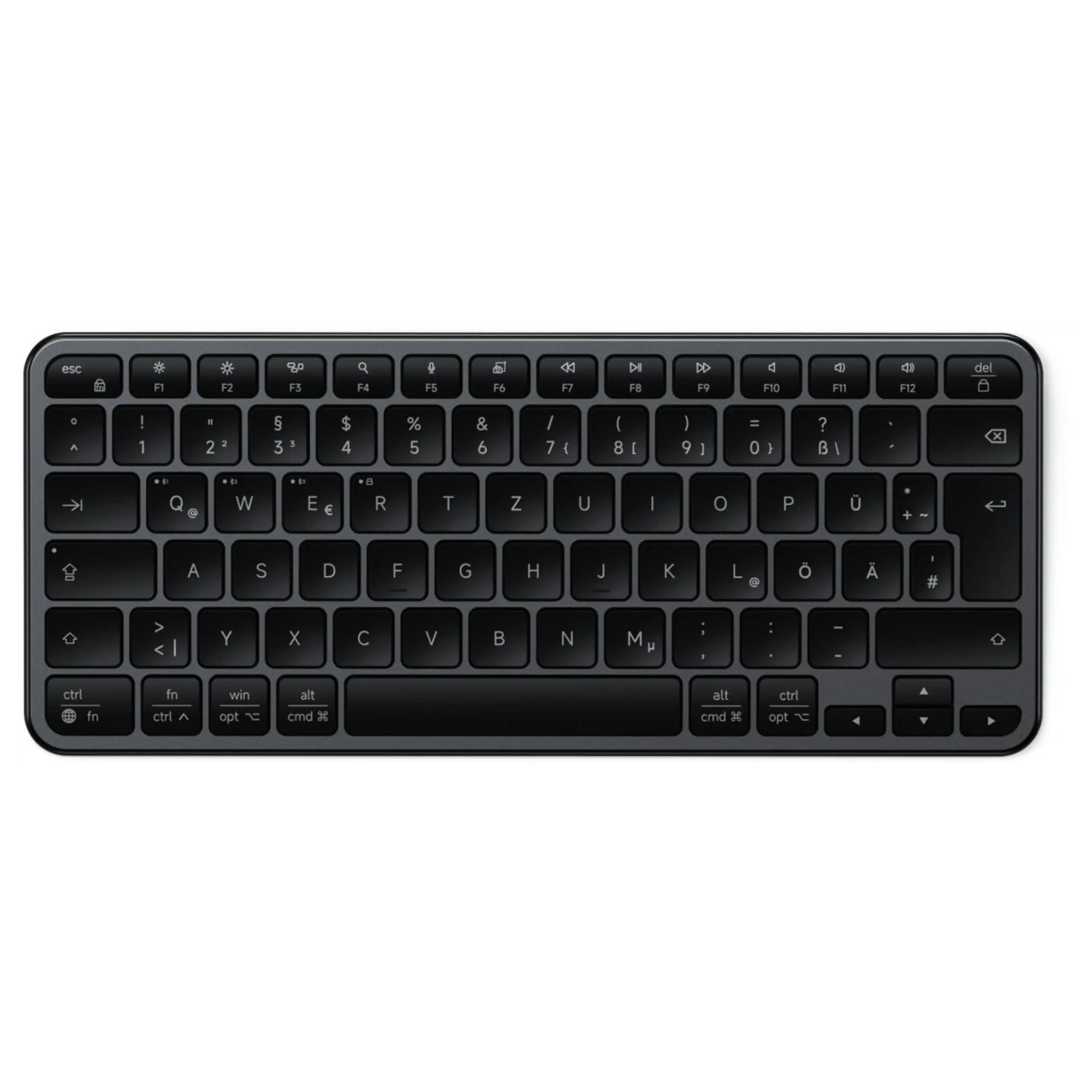 Tastierë Pa kabllo Satechi Slim EX1 / Kompakte / Scissor Switch / Bluetooth + 2.4 GHz / USB-C / Gjerman - Zezë - 2