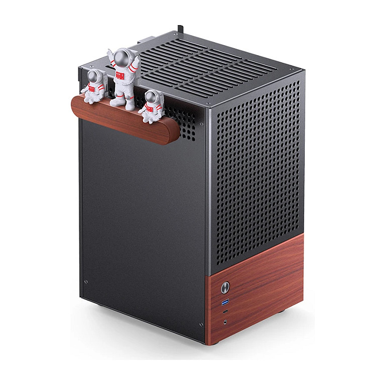 Kasë PC JONSBO T6 / Mini Tower / Mini-ITX / Tempered Glass / Wood - Zezë - 14
