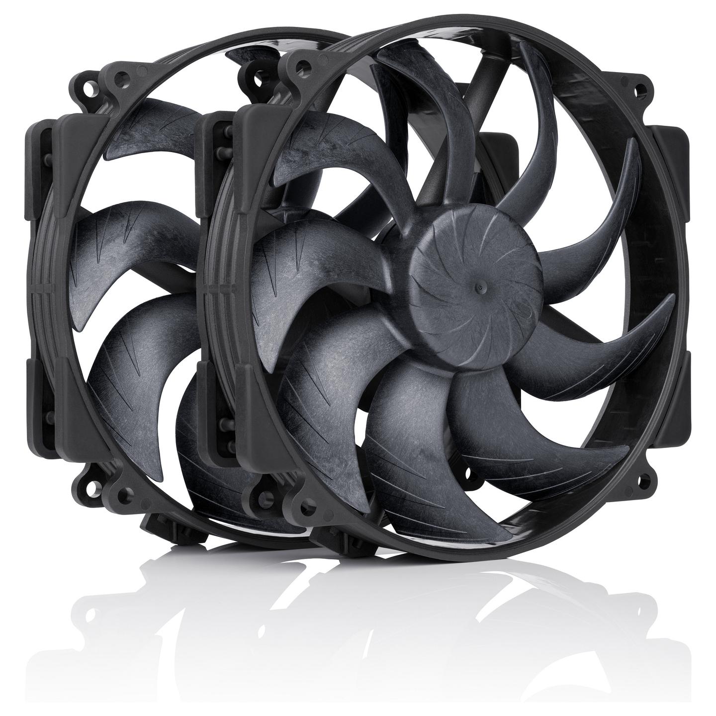 Ftohës për Kasë Noctua NF-A14x25r G2 / 140mm / 1500 RPM / PWM / 2-Pack – Zezë - 1