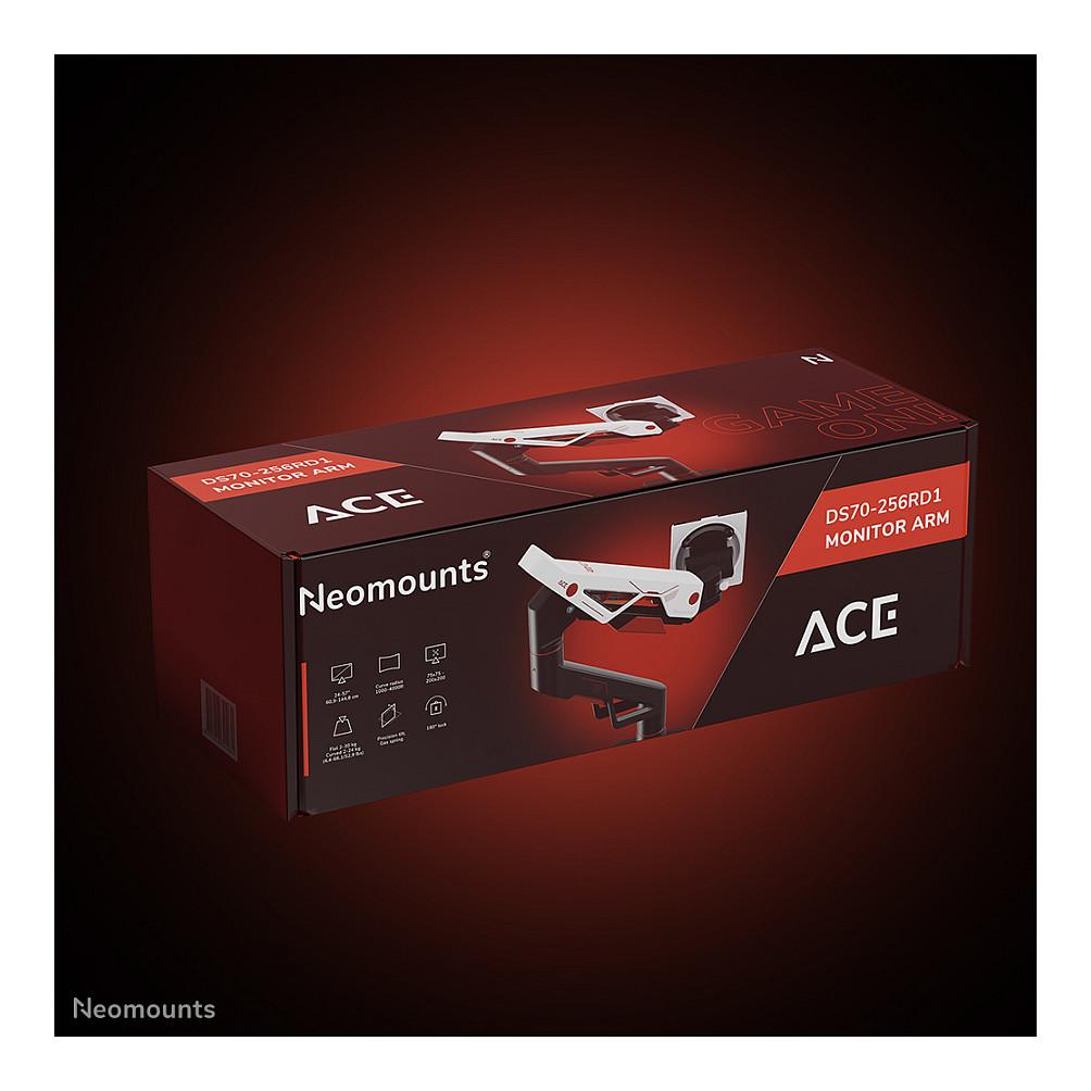 Mbajtëse për Monitor Neomounts DS70-256RD1 ACE, Gaming, 24"–57", 30kg, VESA 75×75mm–200×200mm - Zezë/Kuqe - 16