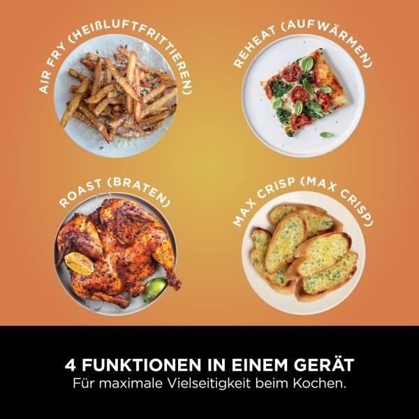 Fryer Ninja Foodi Dual Zone AF200EU, 7,6 L, 2400 W, 2 Kosha nga 3,8 L, 4 Funksione, deri në 240°C - Zezë - 12