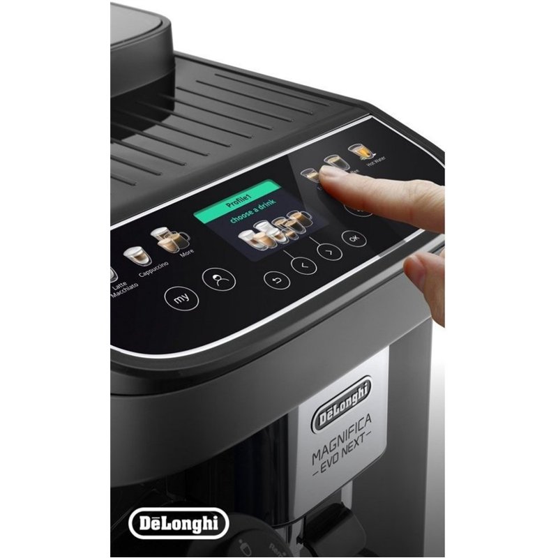 Aparat për kafe De'Longhi Magnifica Evo Next / Auto / 15 Bar / 1.8L – Hiri/Zezë - 3