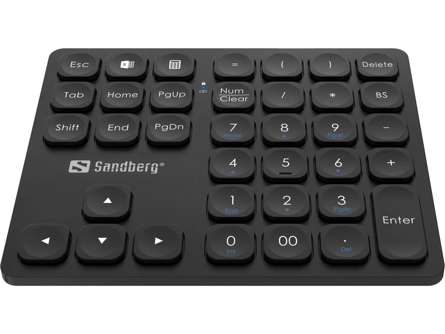 Tastierë Pa kabllo Sandberg Wireless Numeric Keypad Pro / 2.4 GHz + Bluetooth / USB-A - Zezë