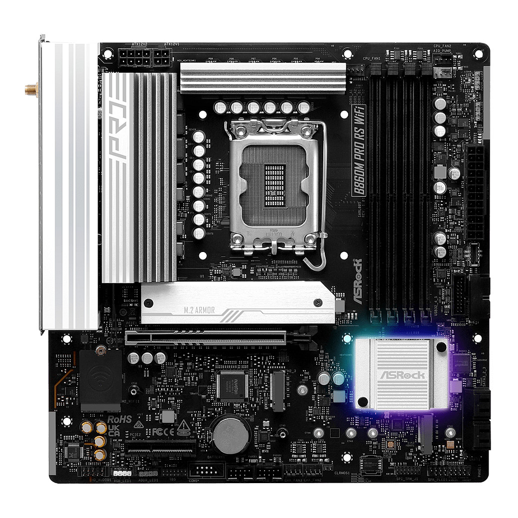 Pllakë Amë B860M Pro RS Wifi 1851 mATX HDMI/DP DDR5 - 3