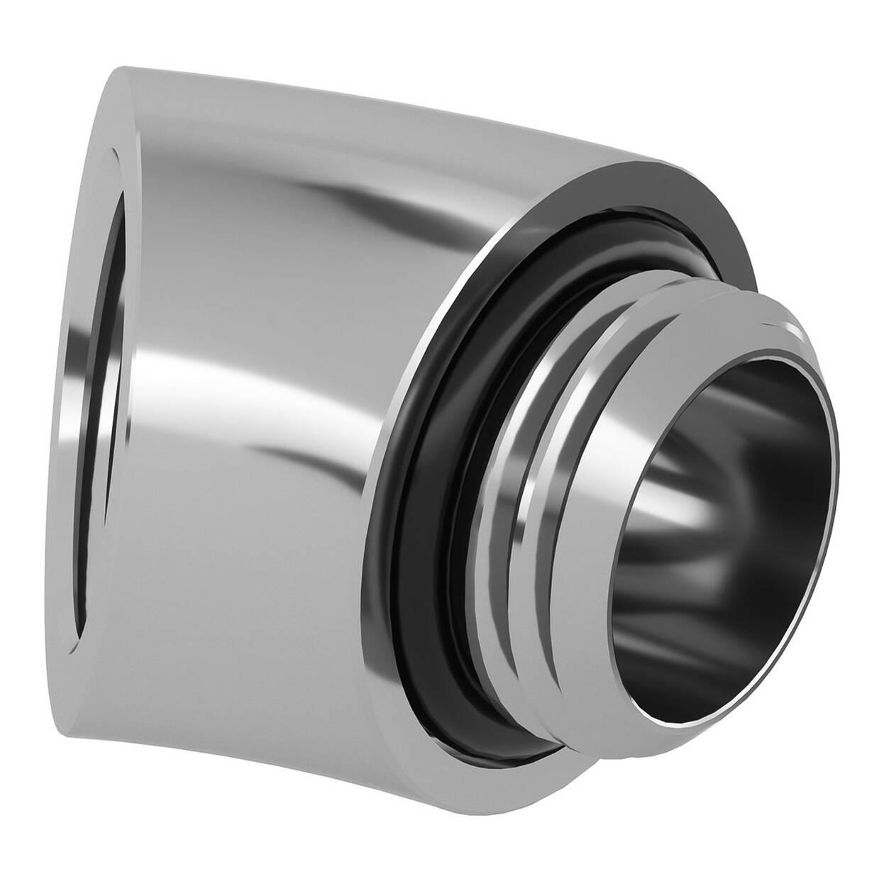 Adapter për Ftohje Barrow, 45°, G1/4" Mashkull në G1/4" Femër - Argjend
