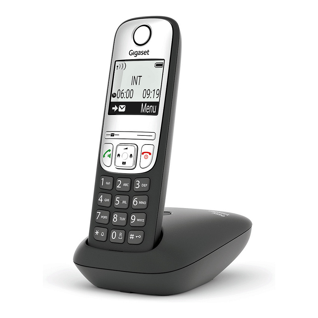Telefoni thjeshtë analog A690 DECT - Zezë / Argjend - 5