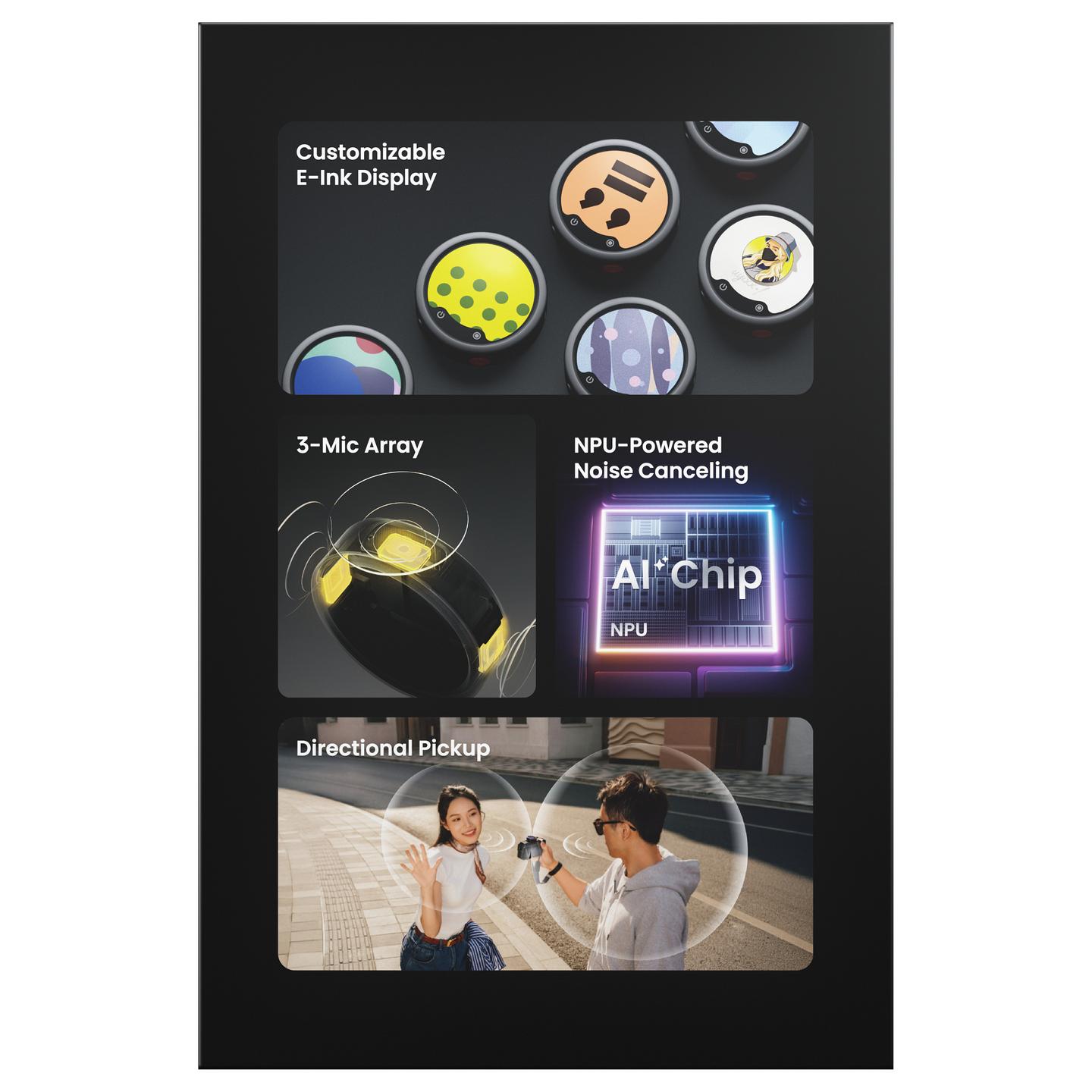 Aksesor për Mikrofon Insta360 Mic Pro Transmitter / 3 Mikrofona / 48 kHz / 32-bit Float / 32GB - Grafit - 6