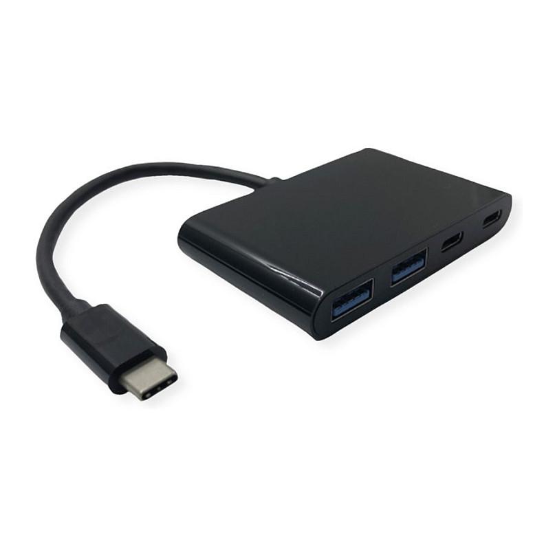 Hub VALUE 14.99.5041 / 2x USB-A + 2x USB-C / USB 3.2 / 4 Porta / 0.19m – Zezë