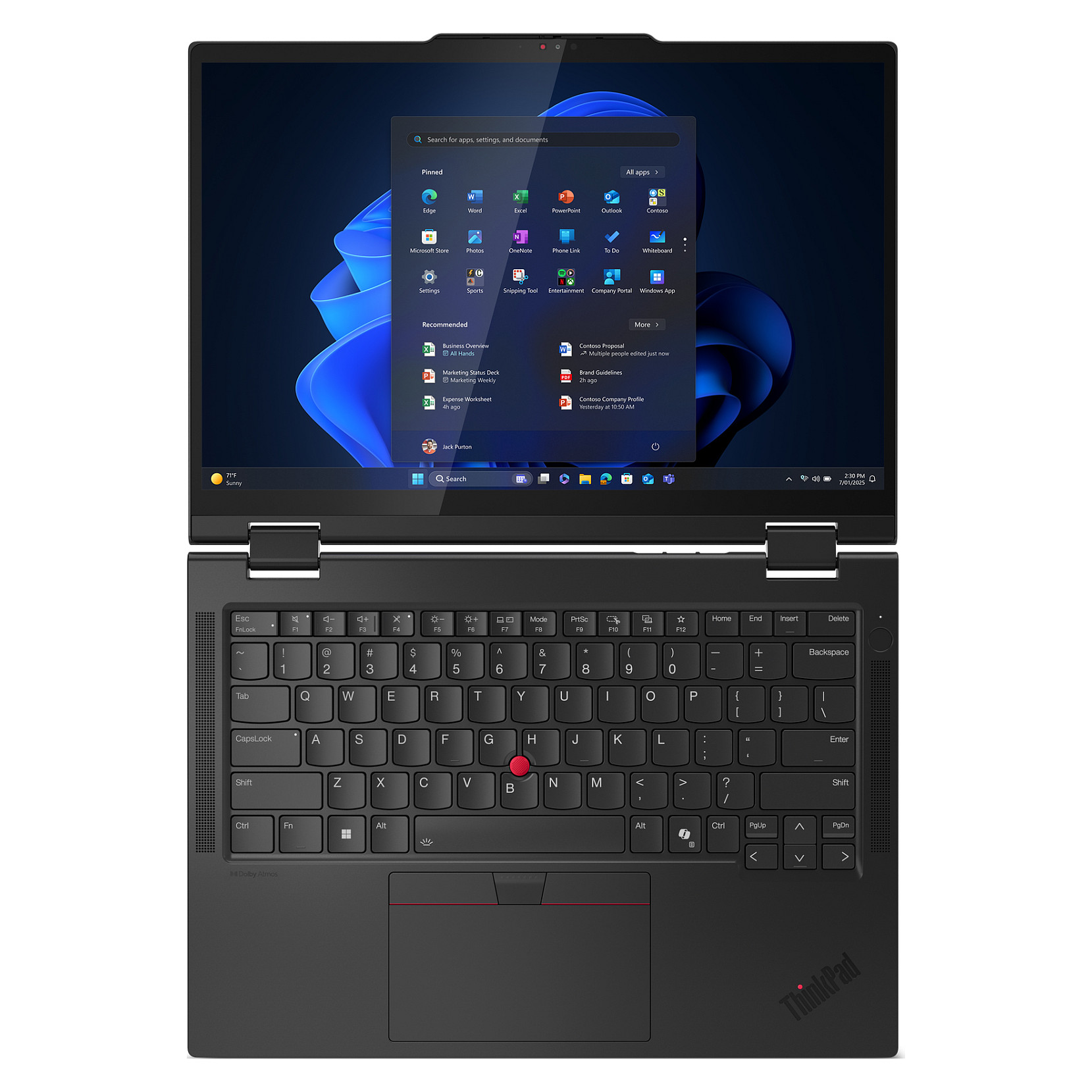 Laptop LENOVO ThinkPad T14s 2-in-1 G1 / Ultra 7-255U / 32GB LPDDR5 / 1TB / 14" WUXGA IPS Touch / Intel Graphics / DE  - Zezë - 16