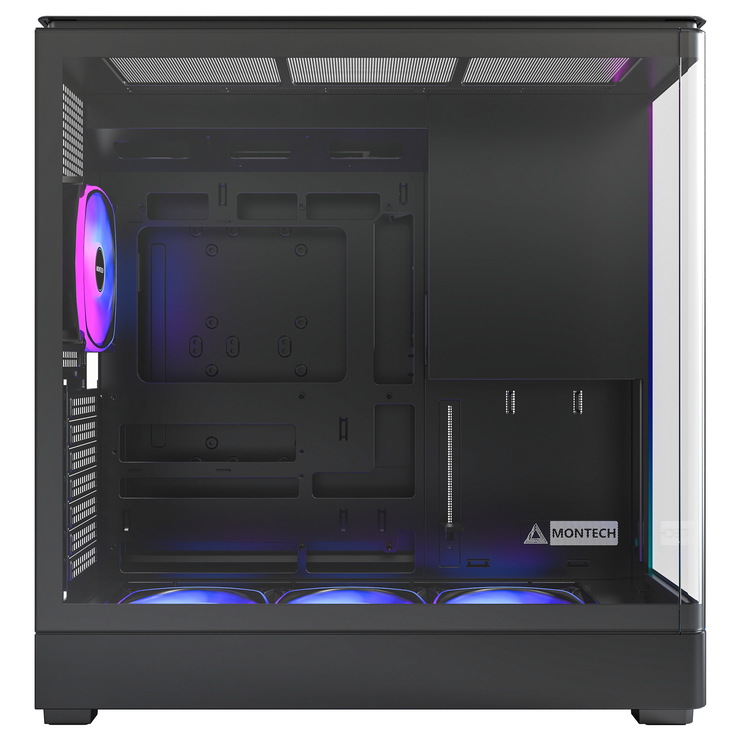 Kasë Montech KING 45 PRO / Midi Tower / ATX / 4x 120mm ARGB Fan / Tempered Glass - Zezë - 4