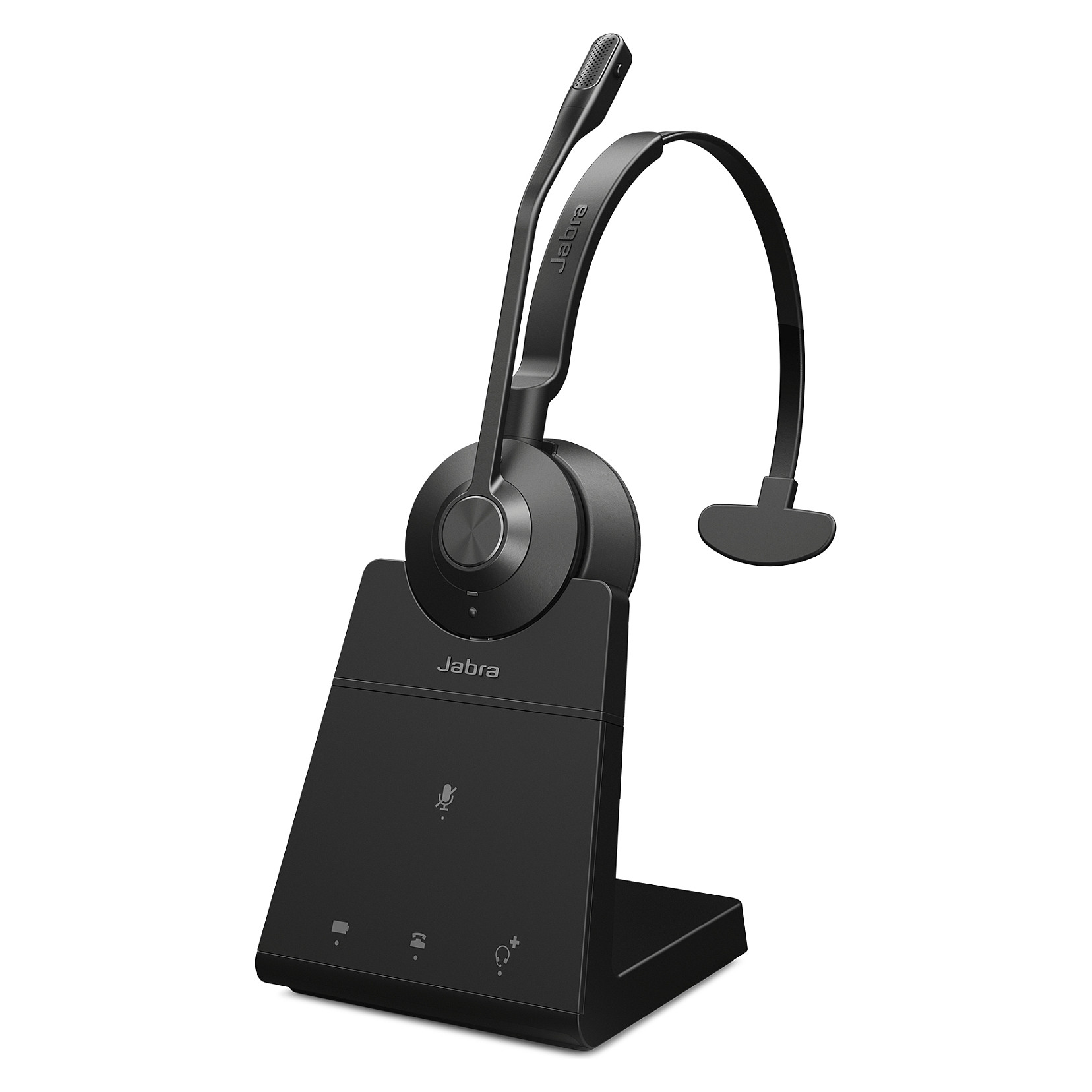 Kufje pa kabllo Jabra Engage 45 SE / DECT / Business Headset / 2 Mikrofona / Me bazë karikimi – Zezë