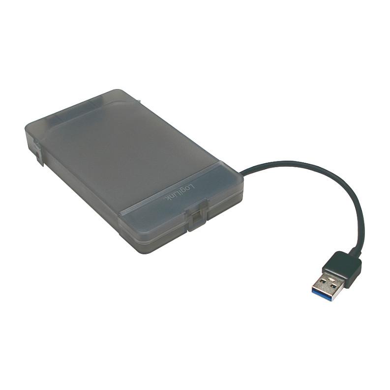 Këllëf për disqe LogiLink AU0037, 2.5", SATA III, USB 3.0, deri në 5Gb/s - Hiri