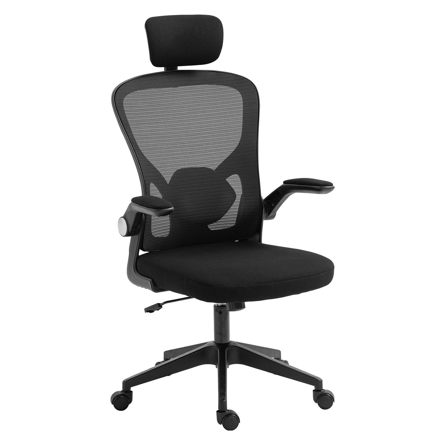 Karrige Gaming Sandberg ErgoFusion Gaming Chair Basic / Mbështetëse ergonomike / Mbështetëse koke e rregullueshme / Mbështetëse krahu të palosshme / 100 kg – Zezë