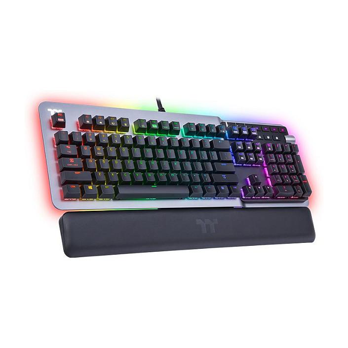 Tastierë Gaming Thermaltake Argent K5 RGB / GKB-AGK-SSSIUS-01 / Wired USB / Full-Size / Cherry MX Speed Silver / US Layout / Aluminium / RGB – E Hirtë/Zezë - 1