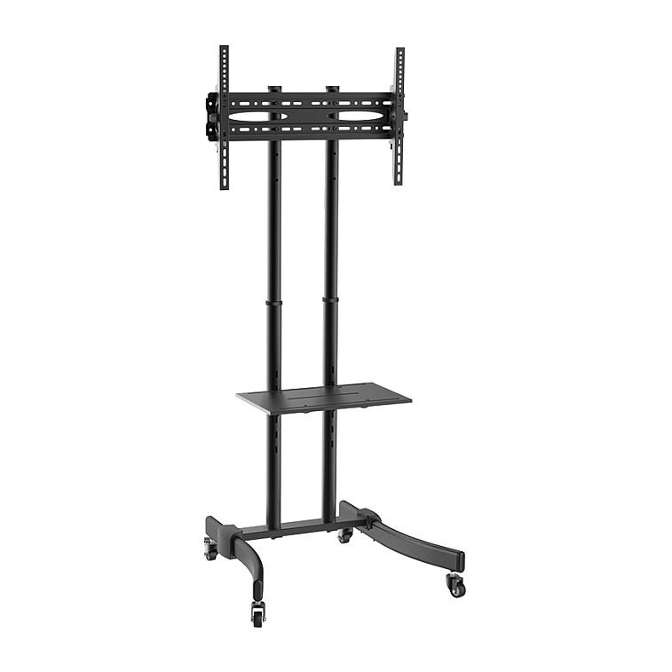 Mbajtëse Mobile për Ekran LogiLink BP0026, 37–70", VESA deri në 600×400mm, 40kg, Lartësi 171,5cm, 4 Rrota me Bllokim - Zezë