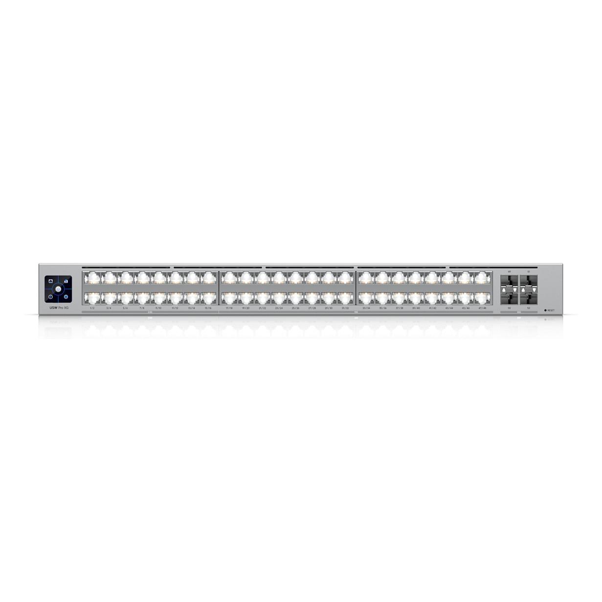 Switch Ubiquiti UniFi Pro XG 48, 32x 10GbE RJ45, 16x 2.5GbE RJ45, 4x SFP28 25Gbps, Layer 3, 920Gbps, Rack 1U - Hiri - 3