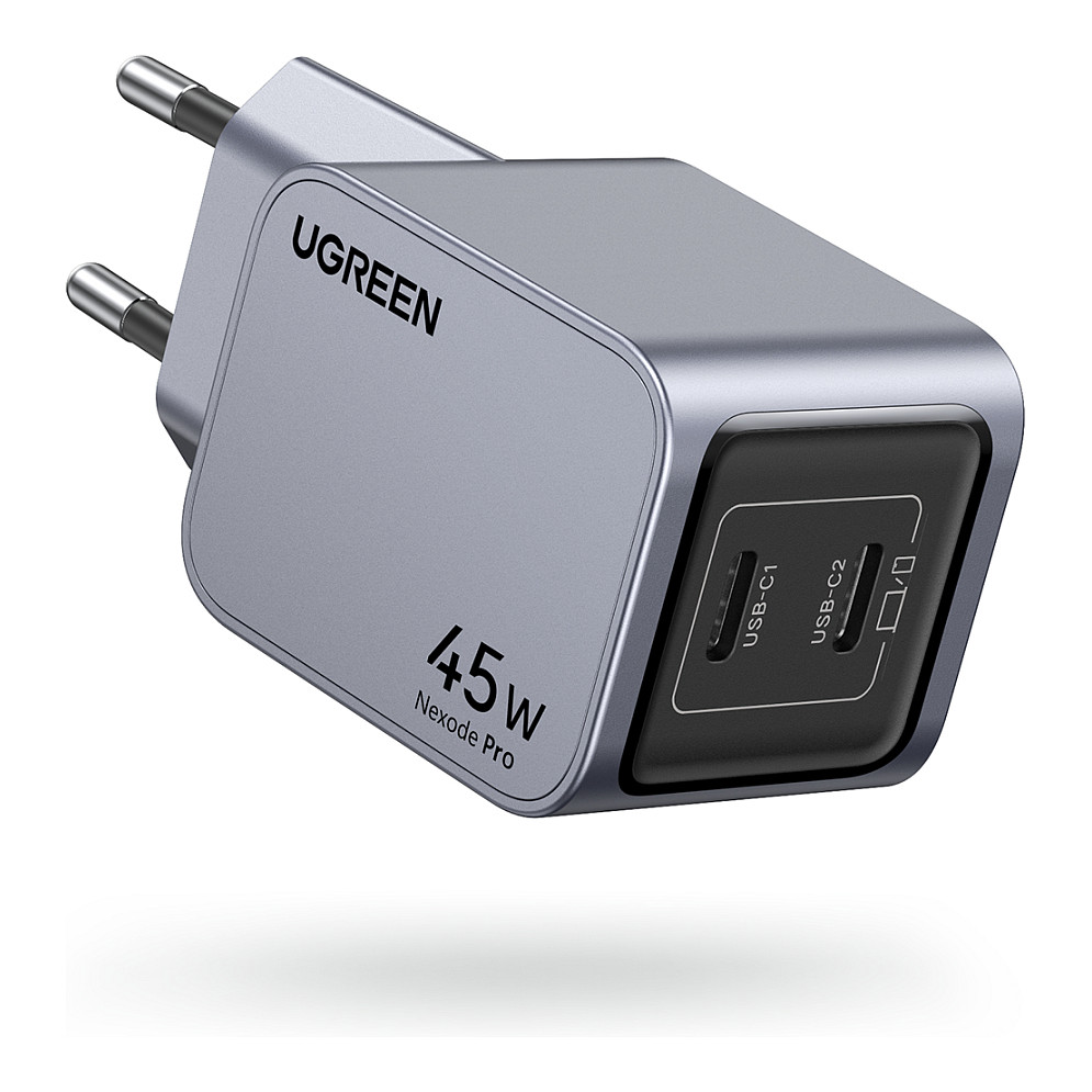 Adapter UGREEN Nexode Pro 45W me 2 Porta USB-C GaN / EU - Gri - 3