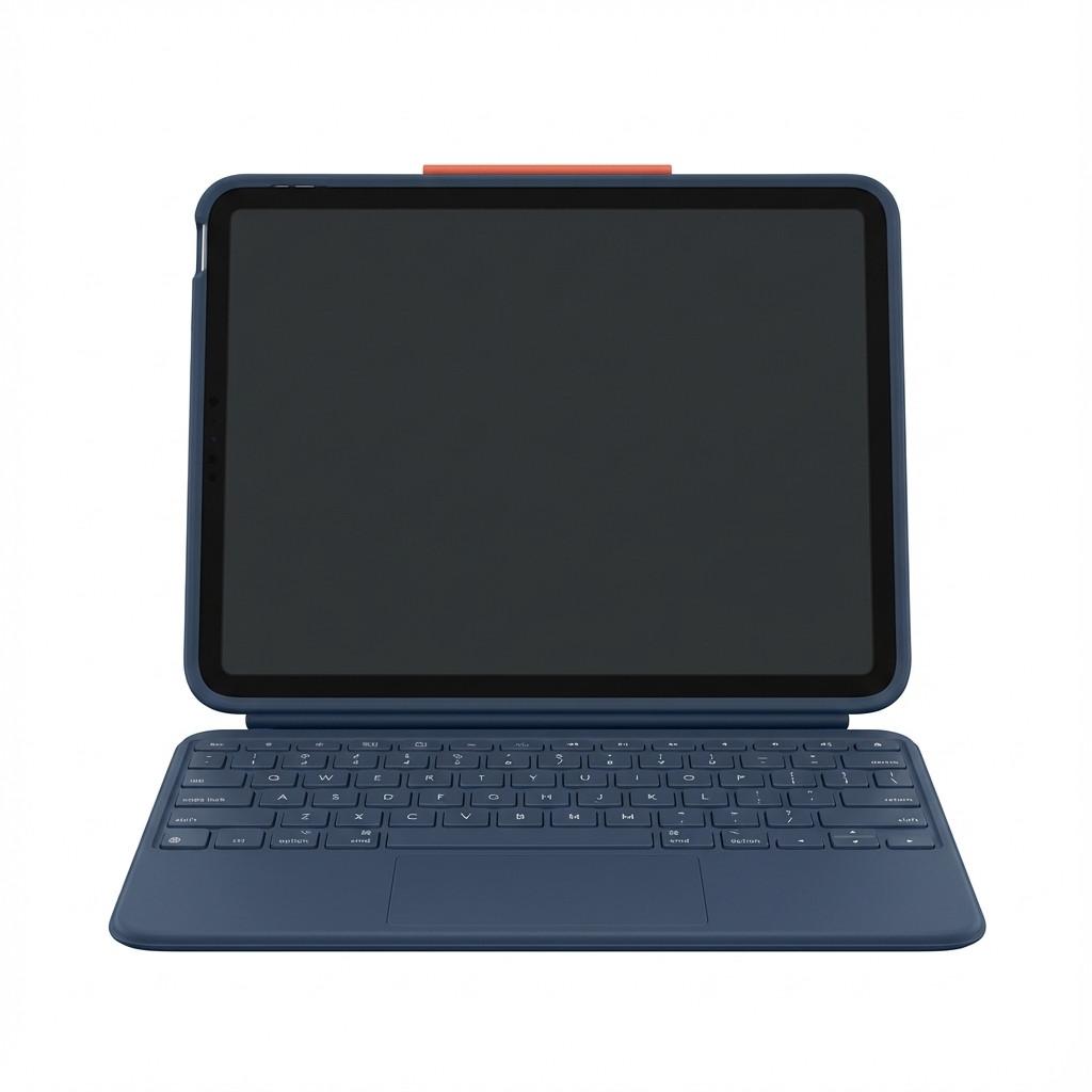 Case për Tablet Logitech Rugged Combo 4 Touch, për iPad 10th Gen, Tastierë, Trackpad, CH - Blu