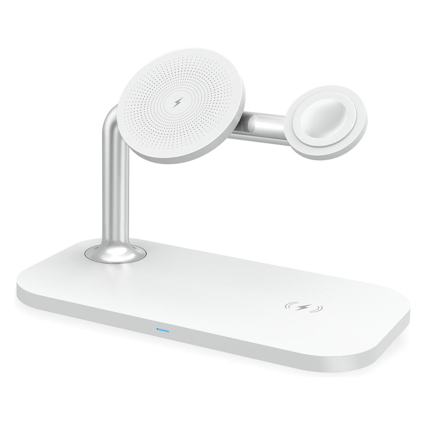 Karikues RealPower ChargeAIR Mag / MagSafe / Karikim Wireless / 15W / 3 pajisje – Bardhë