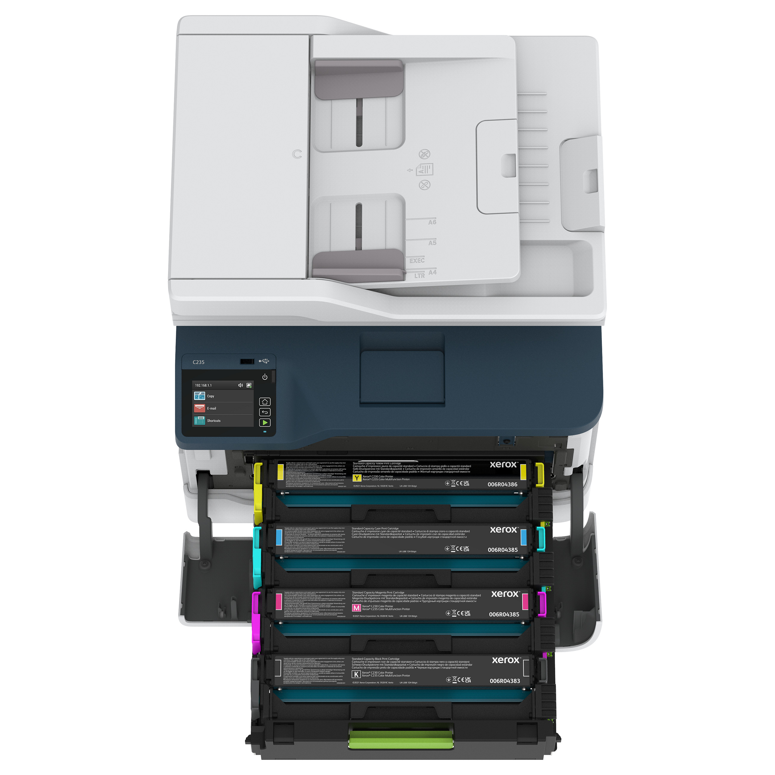 Printer Inkjet Laser Xerox C235 / 4-in-1 / A4 / LAN WLAN / ADF Duplex - Bardhë / Blu - 5