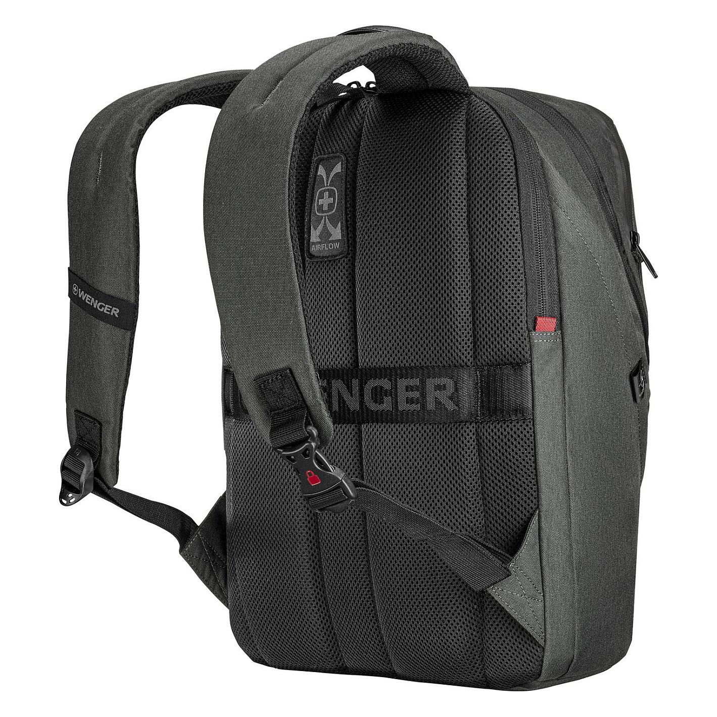 Çantë për Laptop Wenger SwissGear MX ECO Light, 16", 19 L, Ndarje për Tablet 10", Poliester i ricikluar, 0.62 kg - Gri - 2