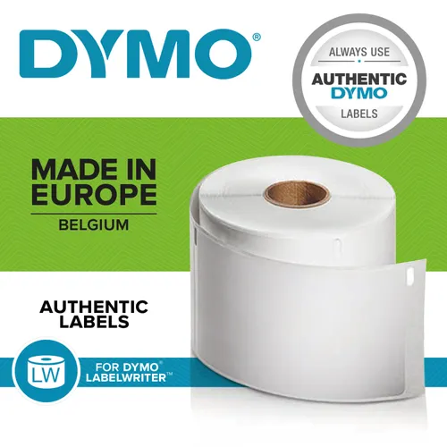 Shirit për Printer 3D Dymo Label 99015 / S0722440 - Zezë mbi Bardhë - 2
