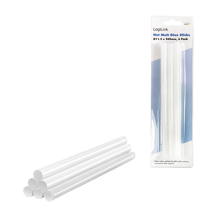 Shkopinj Ngjitësi të Nxehtë LogiLink, 11.2mm x 200mm, 6 Copë - Bardhë - 4