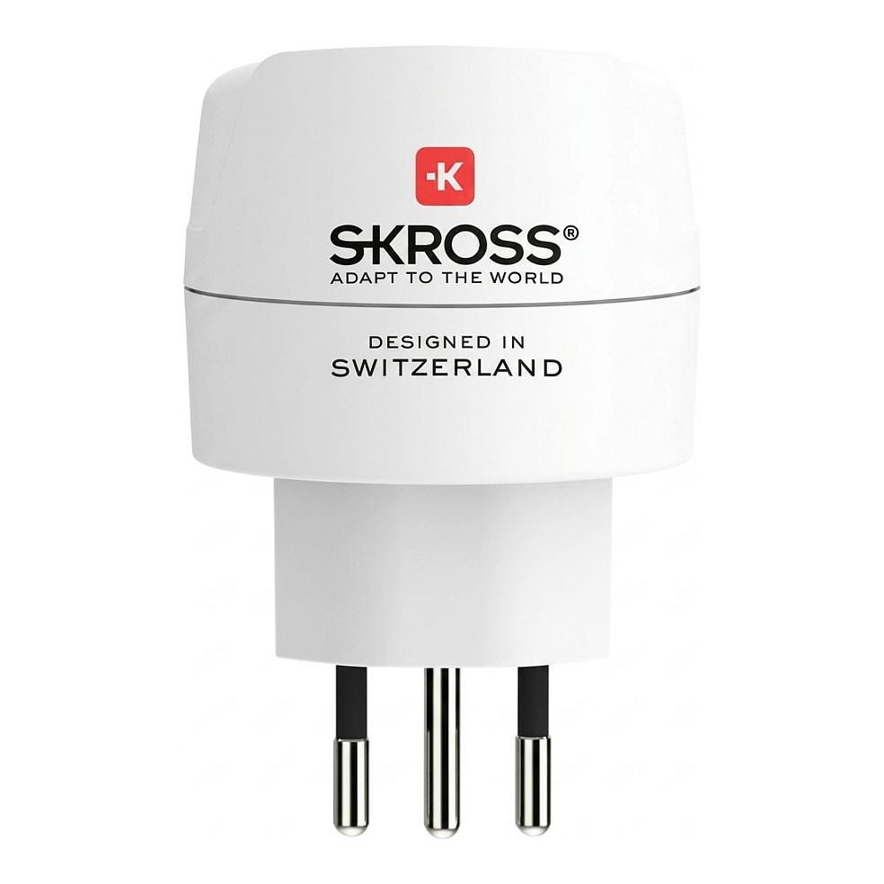 Adapter Udhëtimi SKROSS 1.500272 / Type C & F në Type J, L & N / 10A / 100-250V / 2500W – Bardhë