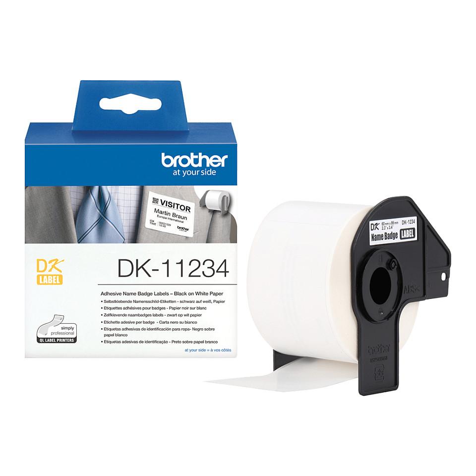 Etiketa për Printer Brother DK-11234 / 86 × 60 mm / 260 copë - Bardhë