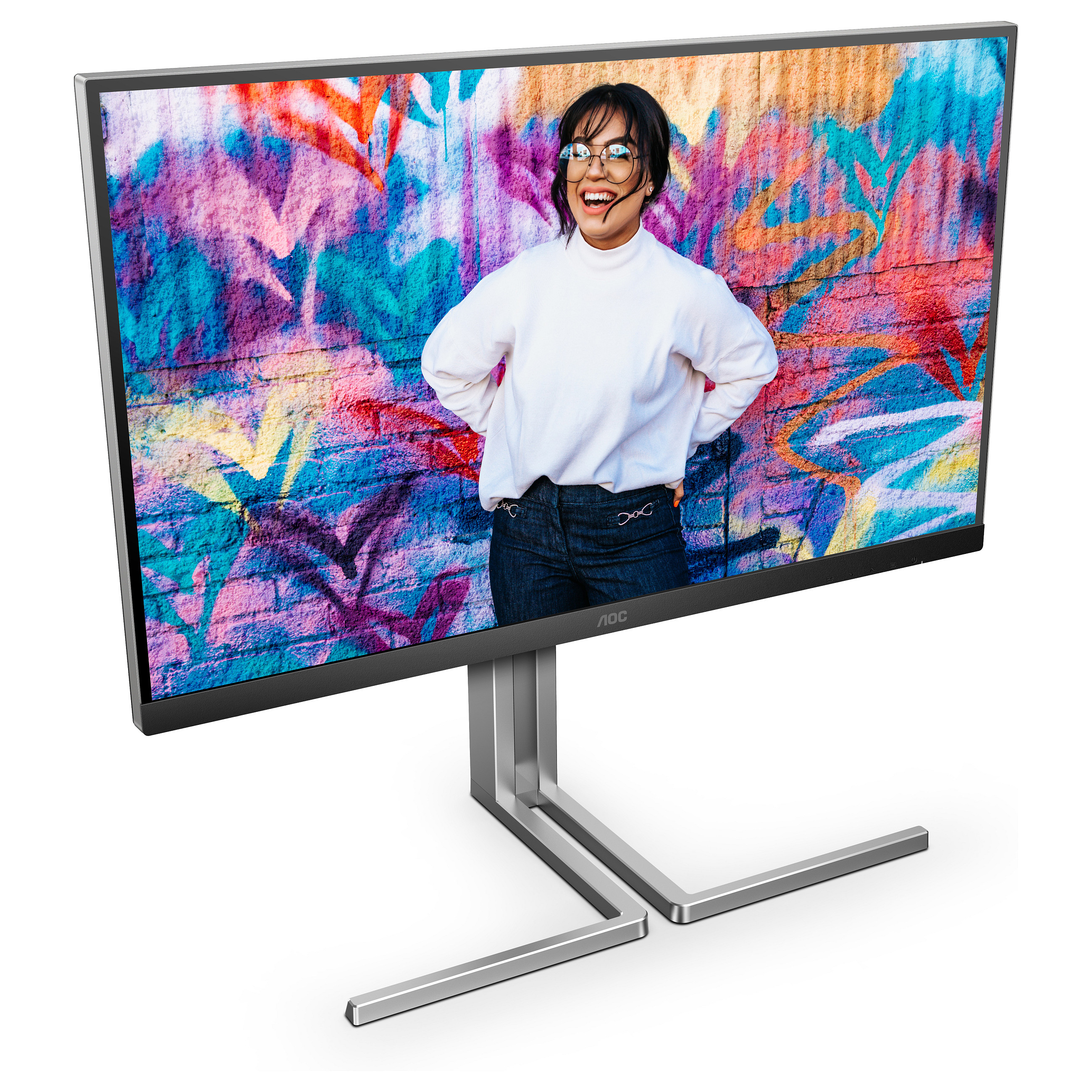 Monitor për Punë AOC Q27U3CV / 27" / QHD IPS QD / 75 Hz / 4 ms / HDMI + DisplayPort + USB-C 96W / HDR400 – Zezë/Gri - 3