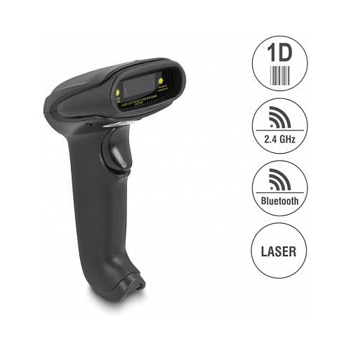 Skaner laser i barkodeve Delock 90564 / 1D me 2.4GHz / Bluetooth ose USB