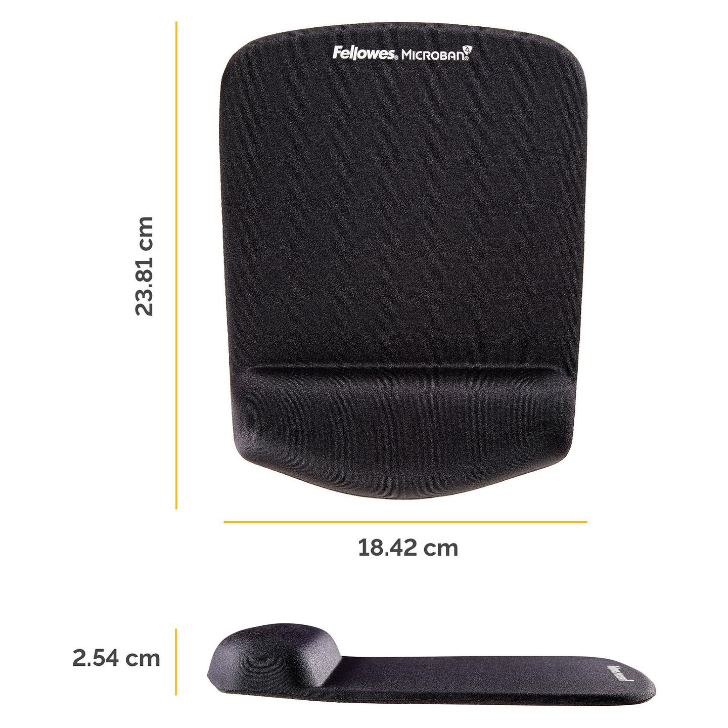 Mauspad Fellowes PlushTouch / Me Mbështetëse për Kyçin / FoamFusion / 184.2 x 238.1 x 25.4 mm – Zezë - 2