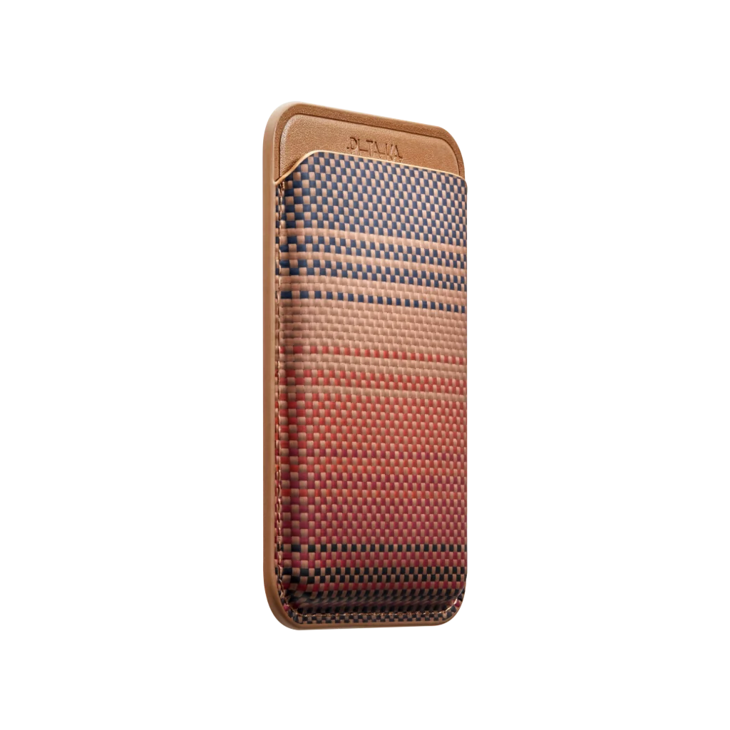 Aksesorë për telefon PITAKA MagSafe Woven Wallet – Sunset - 1