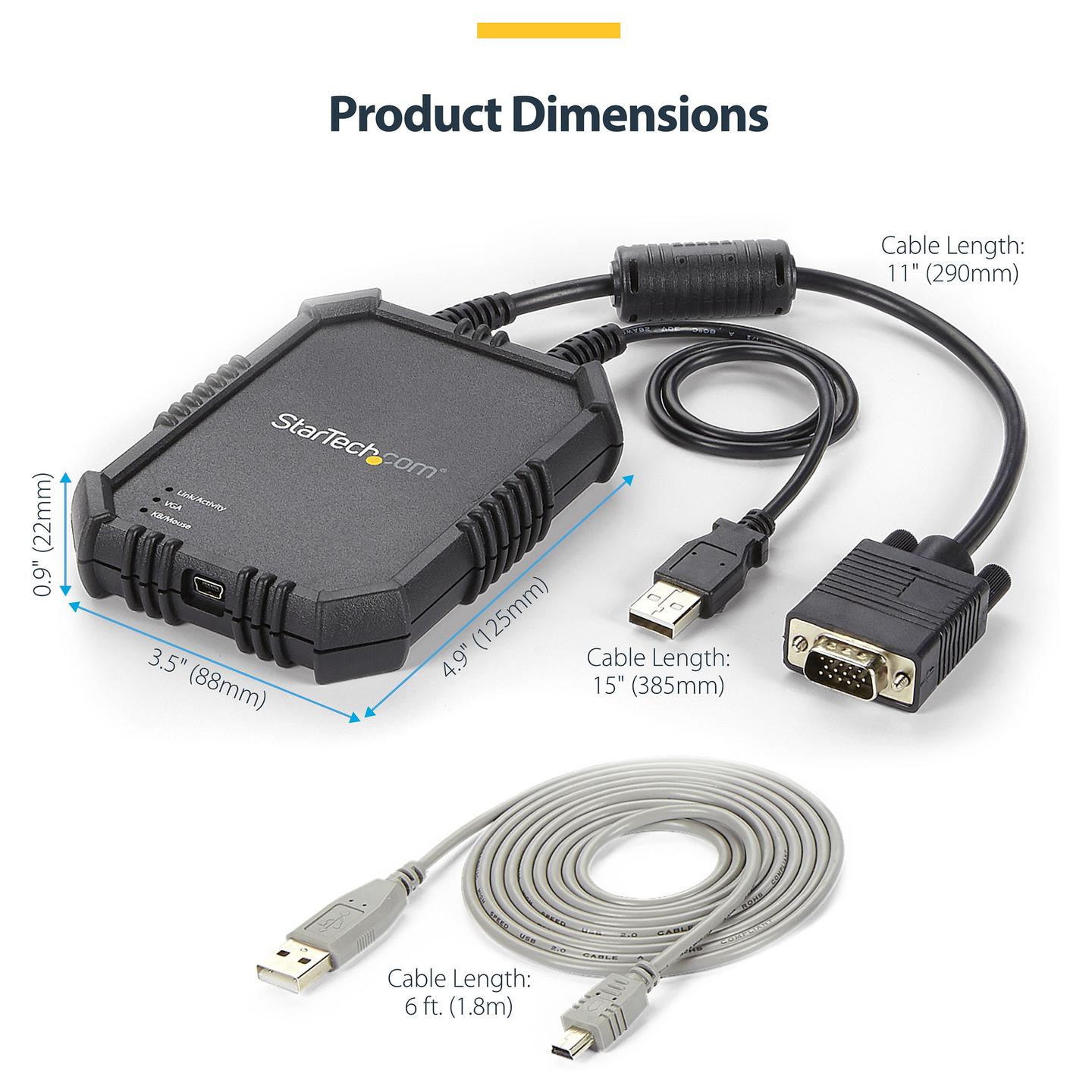 KVM Switch StarTech.com NOTECONS02X, VGA, USB, 1920×1200px 60Hz, USB-Powered, TAA - Zezë - 16