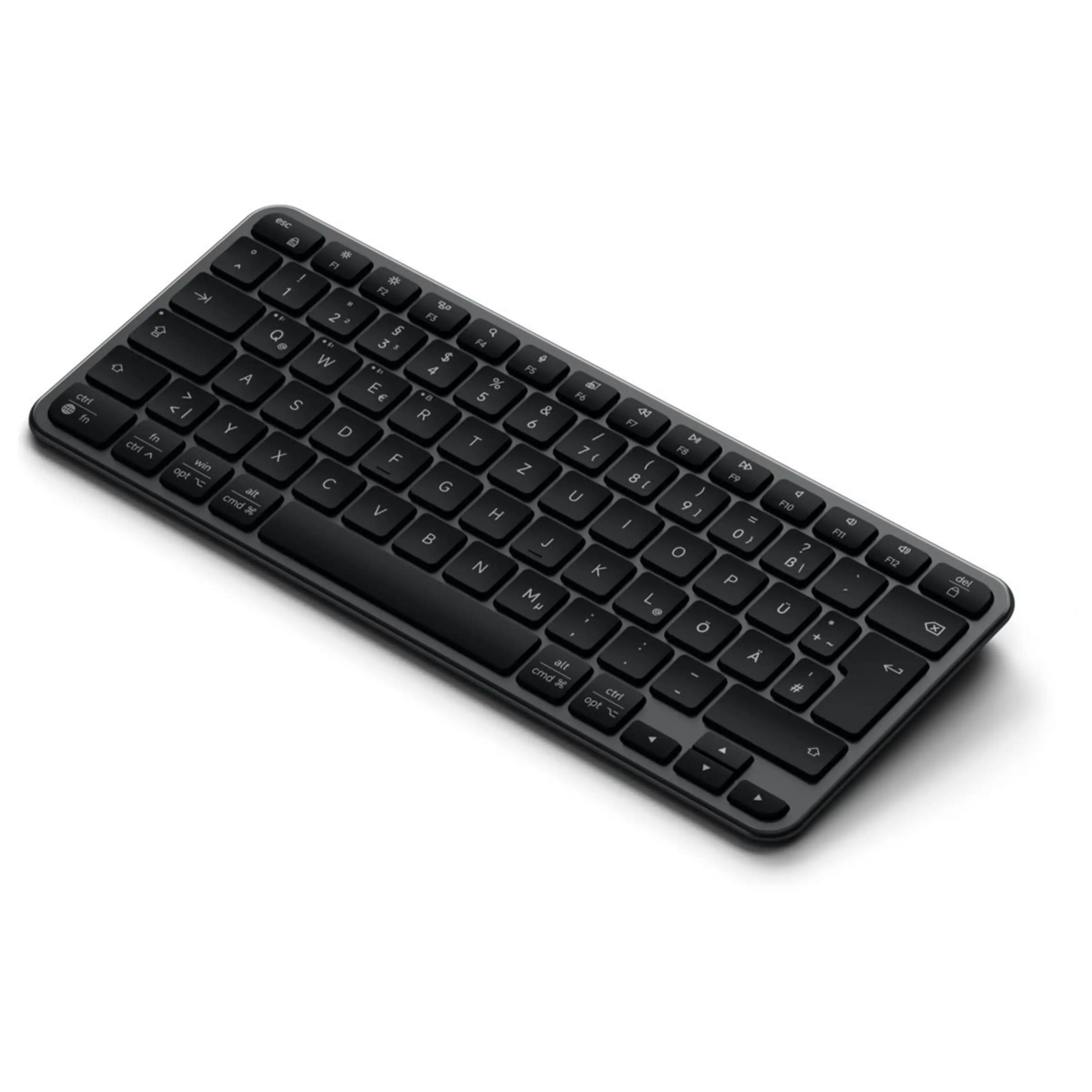 Tastierë Pa kabllo Satechi Slim EX1 / Kompakte / Scissor Switch / Bluetooth + 2.4 GHz / USB-C / Gjerman - Zezë
