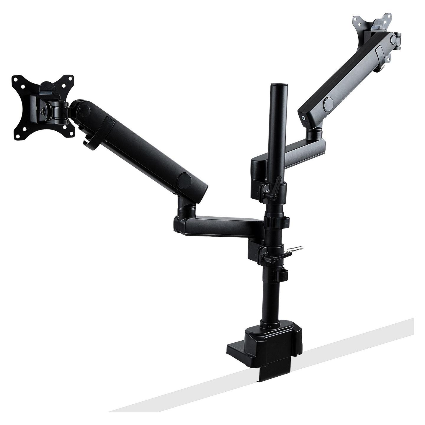 Mbajtëse për Monitor StarTech.com ARMDUALPIVOT, 2 Monitorë, deri 32", 16kg, VESA 75x75–100x100mm, Rregullim Lartësie, Pivot, Tilt - Black - 2