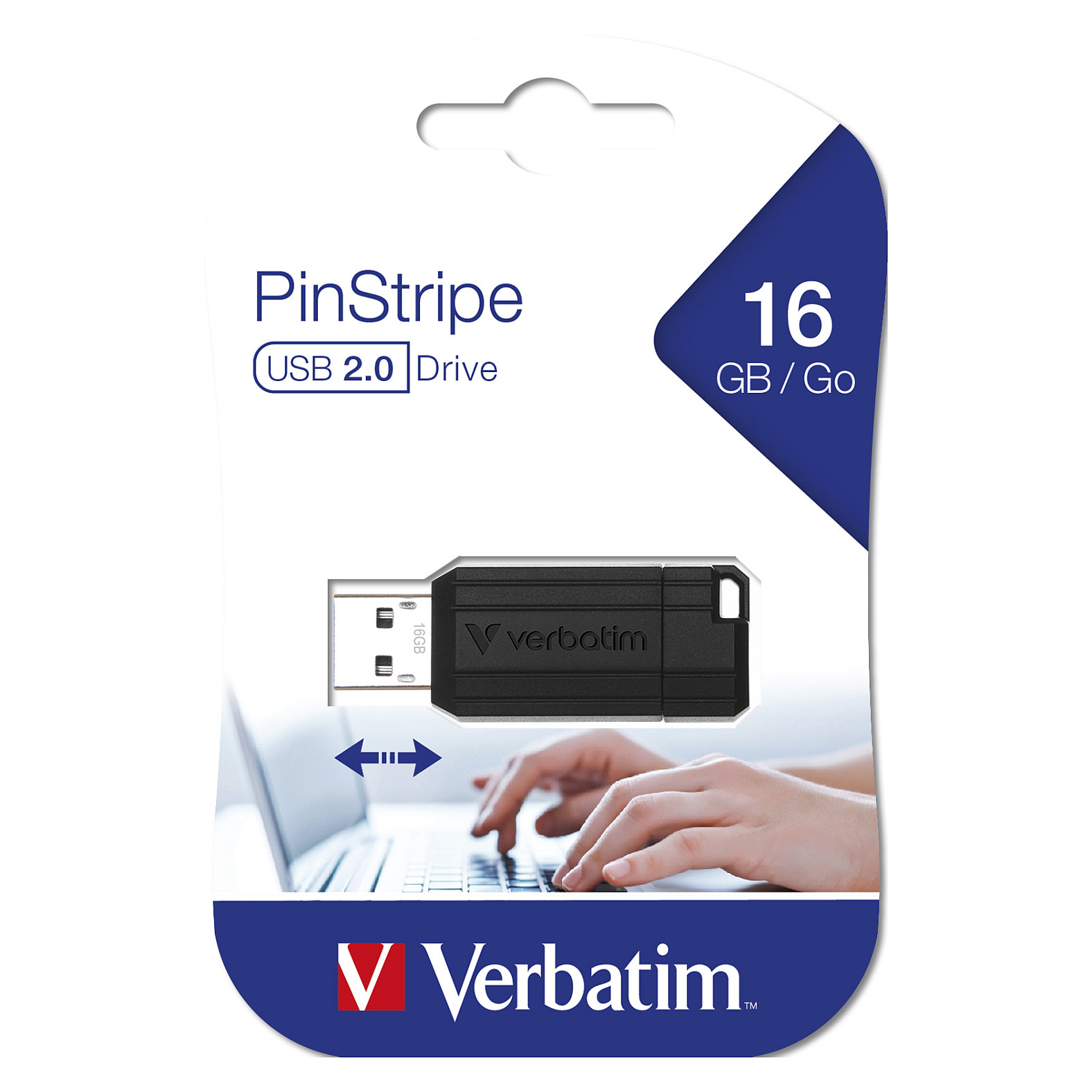 USB Flash Drive Verbatim Store'n'Go PinStripe / 16GB / 2.0 – Zezë - 3