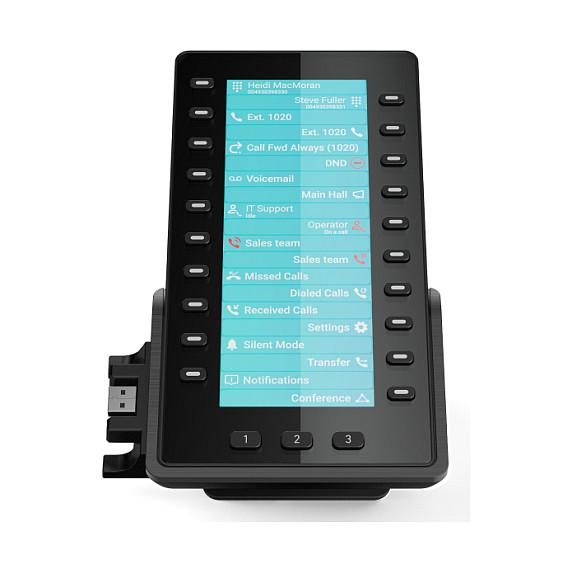 Modul Zgjerimi për Telefon VoIP Snom D8C, 6.86", TFT, 1280x480, 20 Taste, 60 Funksione të Programueshme, USB 2.0 - Zezë