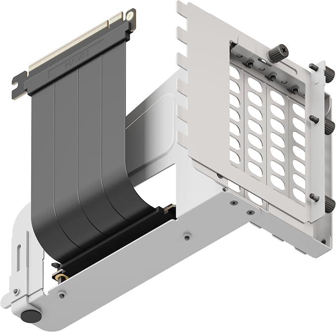 Mbajtës Vertikal për Kartelë Grafike HAVN Universal Vertical GPU Kit / PCIe 5.0 Riser / 6-Slot - Bardhë/Gri